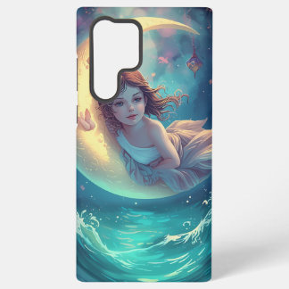 Dreamy Moon Girl Samsung Case Design | Cute Baby Samsung Galaxy S22 Ultraケース