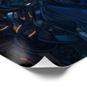 Dreamy Moonlit Canal – Glossy Art Poster ポスター (コーナー)