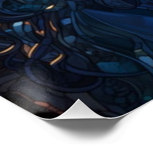 Dreamy Moonlit Canal – Glossy Art Poster ポスター (コーナー)