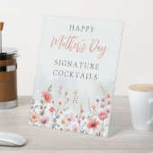 Dreamy Mother's Day Pastel Wildflowers Field 台座サイン (インサイチュ)