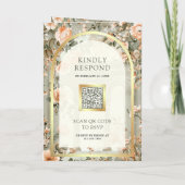 Dreamy Mughal Palace QR Code Indian Wedding 招待状 (裏面)