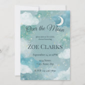 Dreamy Night Sky Baby Boy Shower Invitation 招待状 (正面)