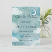 Dreamy Night Sky Baby Boy Shower Invitation 招待状 (スタンド正面)