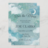 Dreamy Night Sky Baby Boy Shower Invitation 招待状 (正面/裏面)