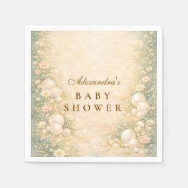 Dreamy Ocean Pearl Nursery Baby Shower スタンダードカクテルナプキン