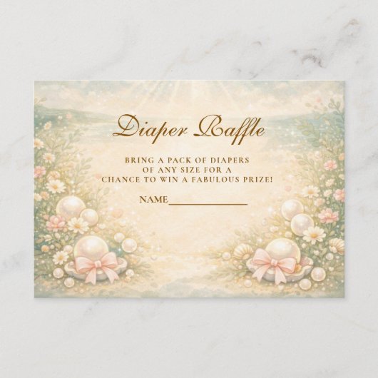 Dreamy Ocean Pearl Nursery Diapper Raffle エンクロージャーカード (正面)