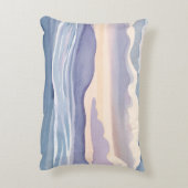 Dreamy Ocean Waves | Watercolor アクセントクッション (裏面(縦))