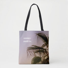 Dreamy Palm Tree Pastel Sunset Aesthetic トートバッグ
