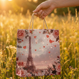 Dreamy Paris Romance: Eiffel Tower ラージペーパーバッグ