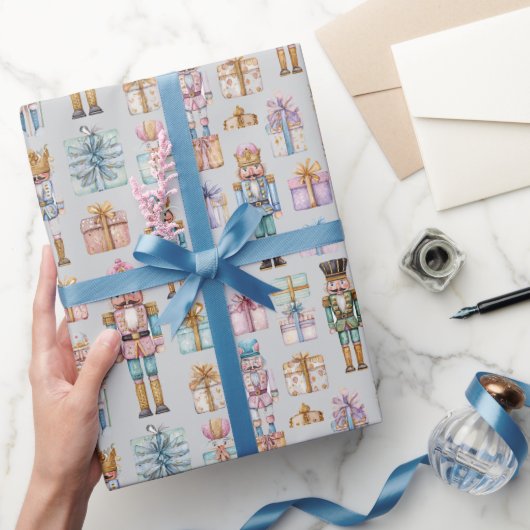 Dreamy Pastel Nutcracker Christmas Wrapping Paper ラッピングペーパー (ギフト)