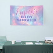 Dreamy Pastel Pink Blue Cosmic Starry Galaxy 横断幕 (トレードショー)