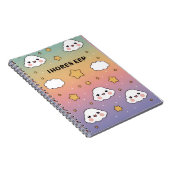 “Dreamy pastel, soft clouds, stars, notebook cover ノートブック (右側)