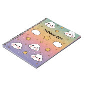 “Dreamy pastel, soft clouds, stars, notebook cover ノートブック (左側)