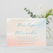 Dreamy Pastel Watercolor Wedding Invitation 招待状 (スタンド正面)