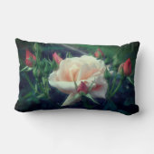 Dreamy Peach Rose And Buds   ランバークッション (裏面)