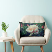 Dreamy Peach Rose And Buds   ランバークッション (椅子)