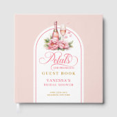 Dreamy petals and prosecco blush gold sign book ゲストブック (正面)