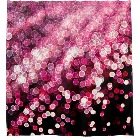Dreamy Pink:抽象芸術ラぼやけイト シャワーカーテン (正面)