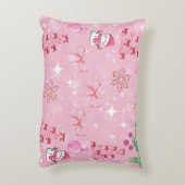 Dreamy Pink Christmas Pillow, Soft Girl Holiday❤️ アクセントクッション (裏面(縦))