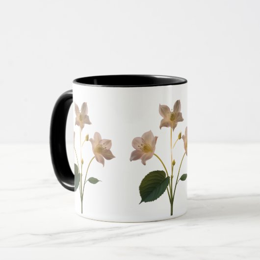 Dreamy Pink Dandelion Whimsical Combo Mug マグカップ (正面左)