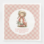 Dreamy Pink Fairy Blush Flowers 1st Birthday   (正面)