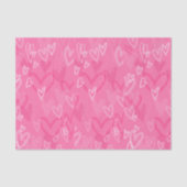 Dreamy Pink Hearts Pattern Tissue Paper 薄葉紙 (正面)
