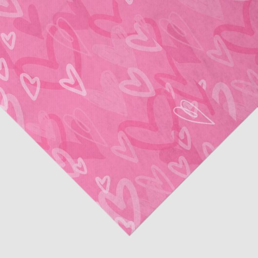 Dreamy Pink Hearts Pattern Tissue Paper 薄葉紙 (詳細)