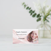 Dreamy Pink Natural Beauty Makeup Artist 名刺 (スタンド正面)