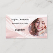 Dreamy Pink Natural Beauty Makeup Artist 名刺 (正面)