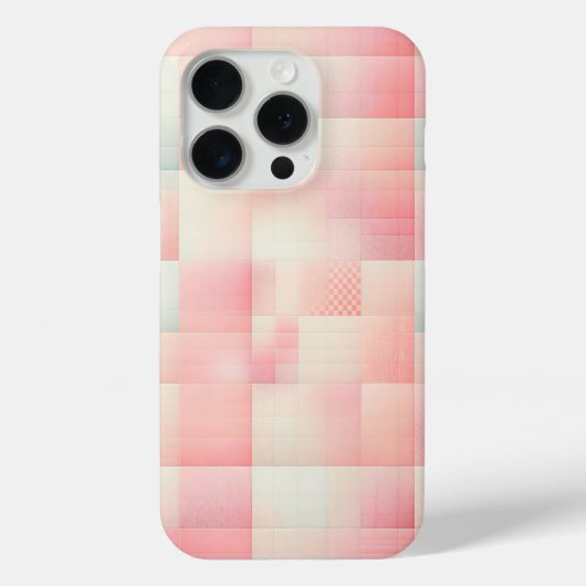 Dreamy Pink Pastel Gradient Checkered Phone Case  Case-Mate iPhoneケース (裏面)