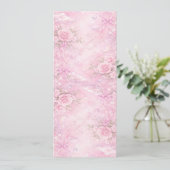 Dreamy Pink Rose Floral Pearls Bows Sparkle Pastel 招待状 (スタンド正面)