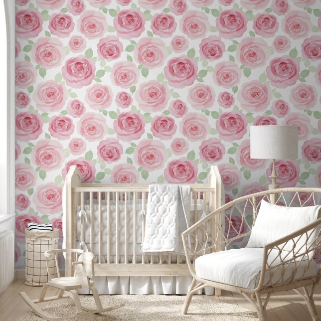Dreamy Pink Roses Floral Wallpaper 壁紙 (キッズ)