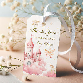 Dreamy Pink Unicorn Birthday Princess Party ギフトタグ