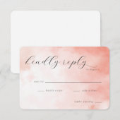 Dreamy Pink Watercolor RSVP (正面/裏面)