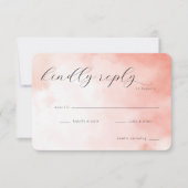 Dreamy Pink Watercolor RSVP (正面)