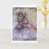 Dreamy Pirouetteグリーティングカード： Timothy Orikri カード (黄色い花)