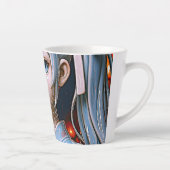 Dreamy Porcelain Anime Girl カフェラテマグ (右)