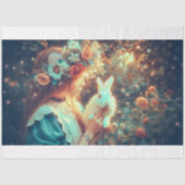 Dreamy Portrait Alice and White Rabbit Decoupage 薄葉紙 (正面)