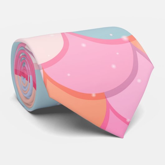 Dreamy Rainbow Fish Scale ネクタイ (ロール)