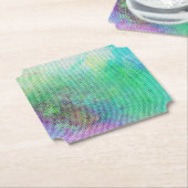 Dreamy Rainbow Gradient Abstract Design 1270 ペーパーコースター (アングル)