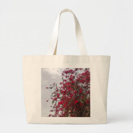 Dreamy Red Bougainvilla Floral Photograph Tote Bag ラージトートバッグ