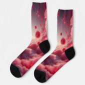 Dreamy Romantic Fantasy Roses Love ソックス (左)