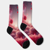Dreamy Romantic Fantasy Roses Love ソックス (右)