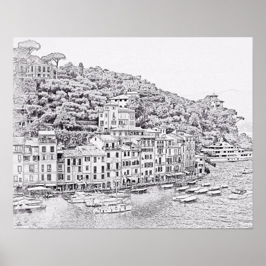 Dreamy Romantic Portofino, Italy Poster ポスター (正面)