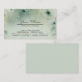 Dreamy Sage Green & Gold Watercolor Botanical 名刺 (正面/裏面)