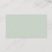 Dreamy Sage Green & Gold Watercolor QR Code 名刺 (裏面)