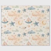 Dreamy Sailboats & Stars Wrapping Paper ラッピングペーパー (フラット)