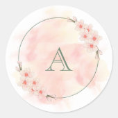 Dreamy Sakura Japan - Serene Cherry Blossom Illust ラウンドシール (正面)