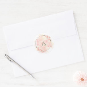Dreamy Sakura Japan - Serene Cherry Blossom Illust ラウンドシール