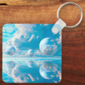 Dreamy Sky Surreal Nature Landscape キーホルダー (裏面)